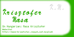 krisztofer masa business card